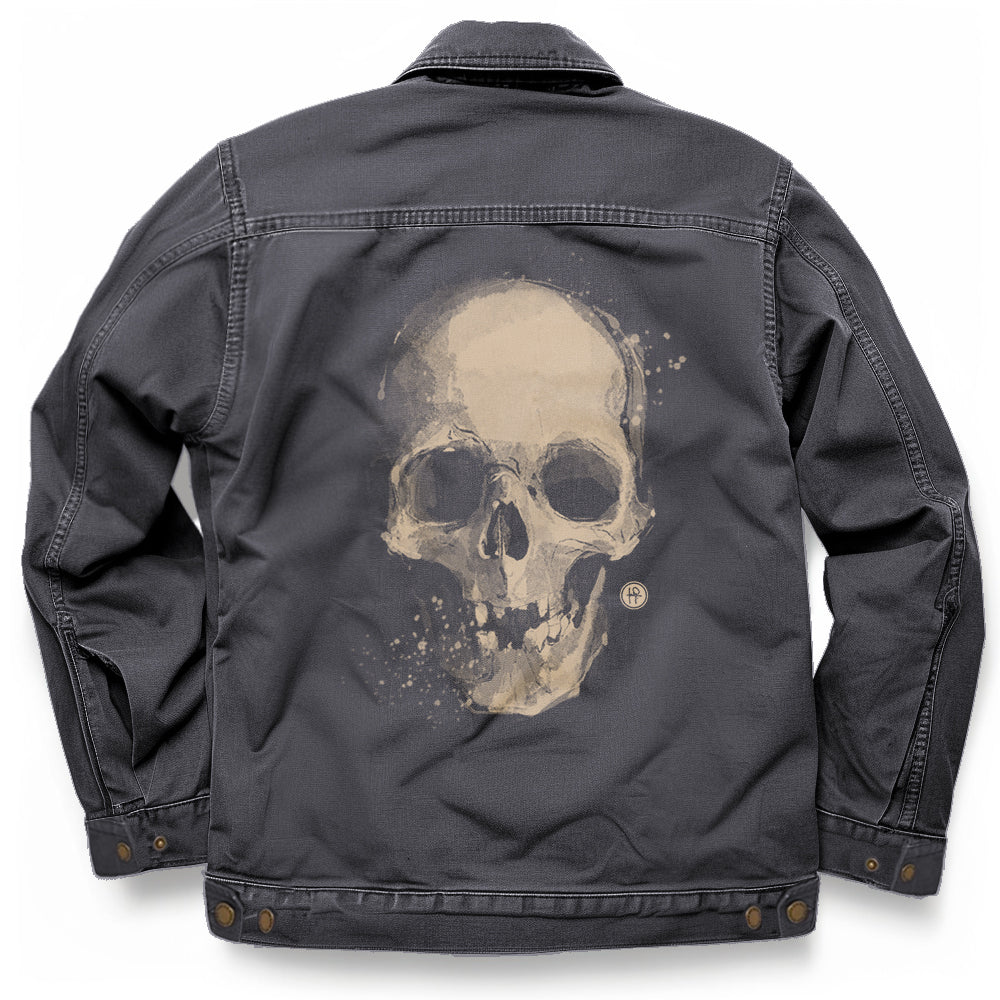 White Skull: Gritty Elegance Maverick Jacket