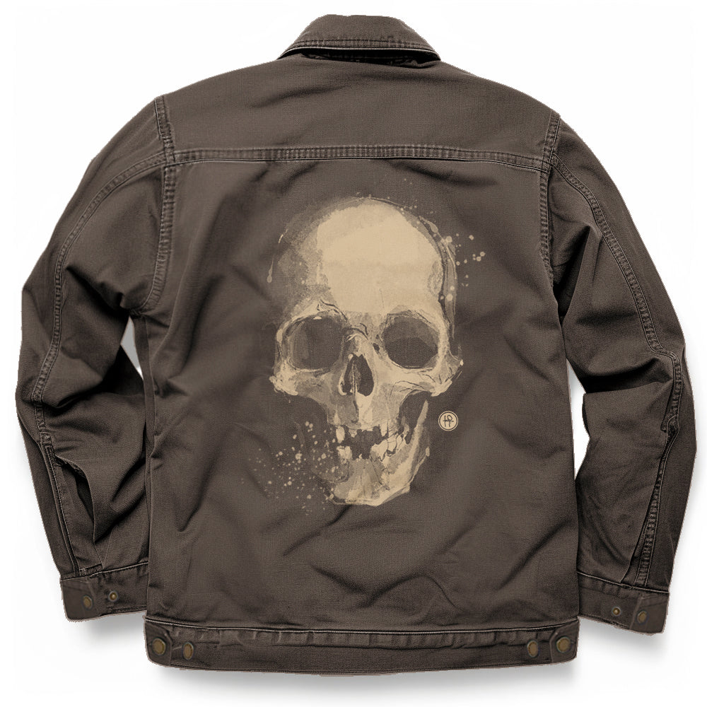 White Skull: Gritty Elegance Maverick Jacket