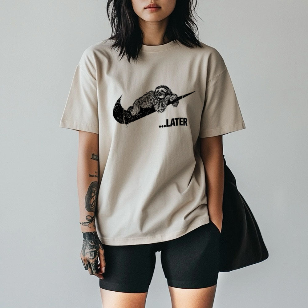Sloth Ya Later: Embrace the Lazy Heavyweight Tee