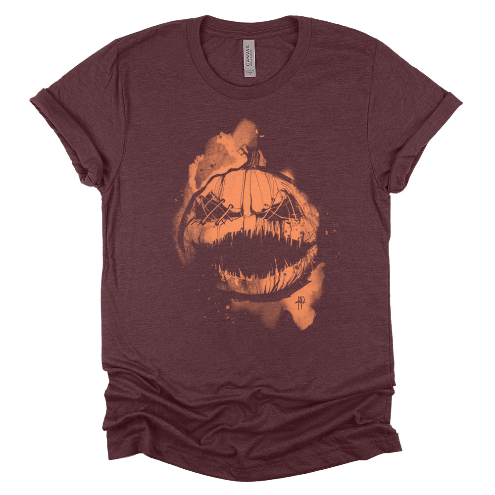Stitched Pumpkin: Where spooky meets T-Shirt