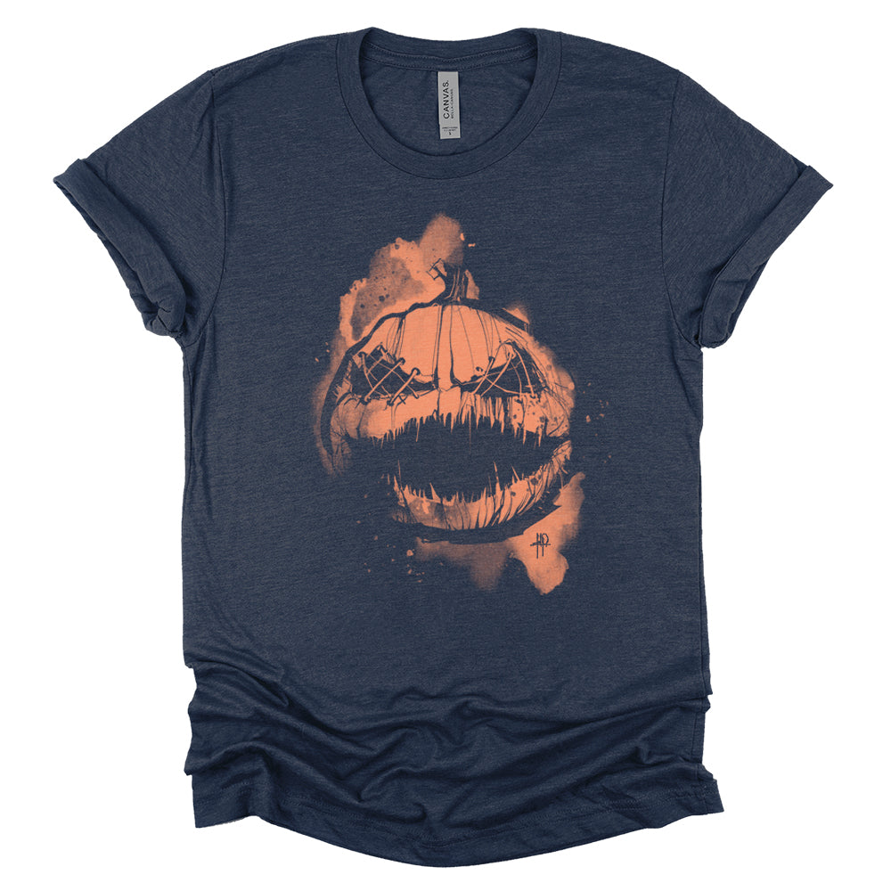 Stitched Pumpkin: Where spooky meets T-Shirt