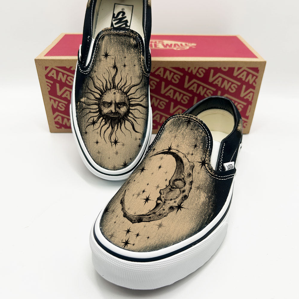 Sun & Moon Vans Slip ons