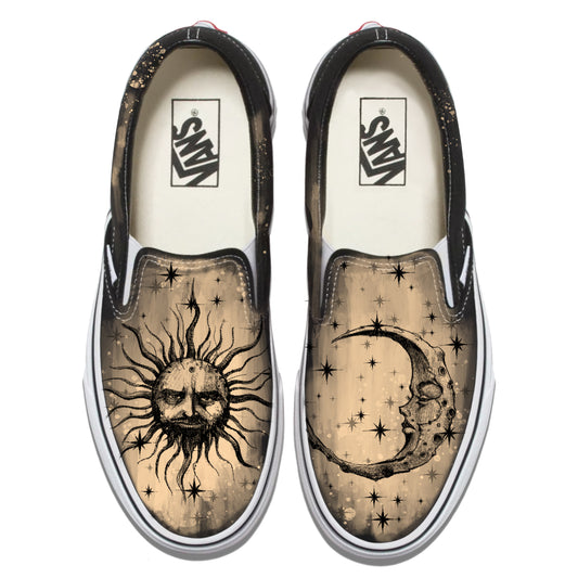 Sun & Moon Vans Slip ons