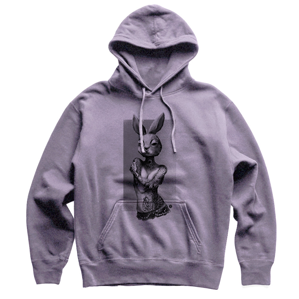 Tattooed Bunny: Victorian Elegance Hoodie Heavyweight Hoodie
