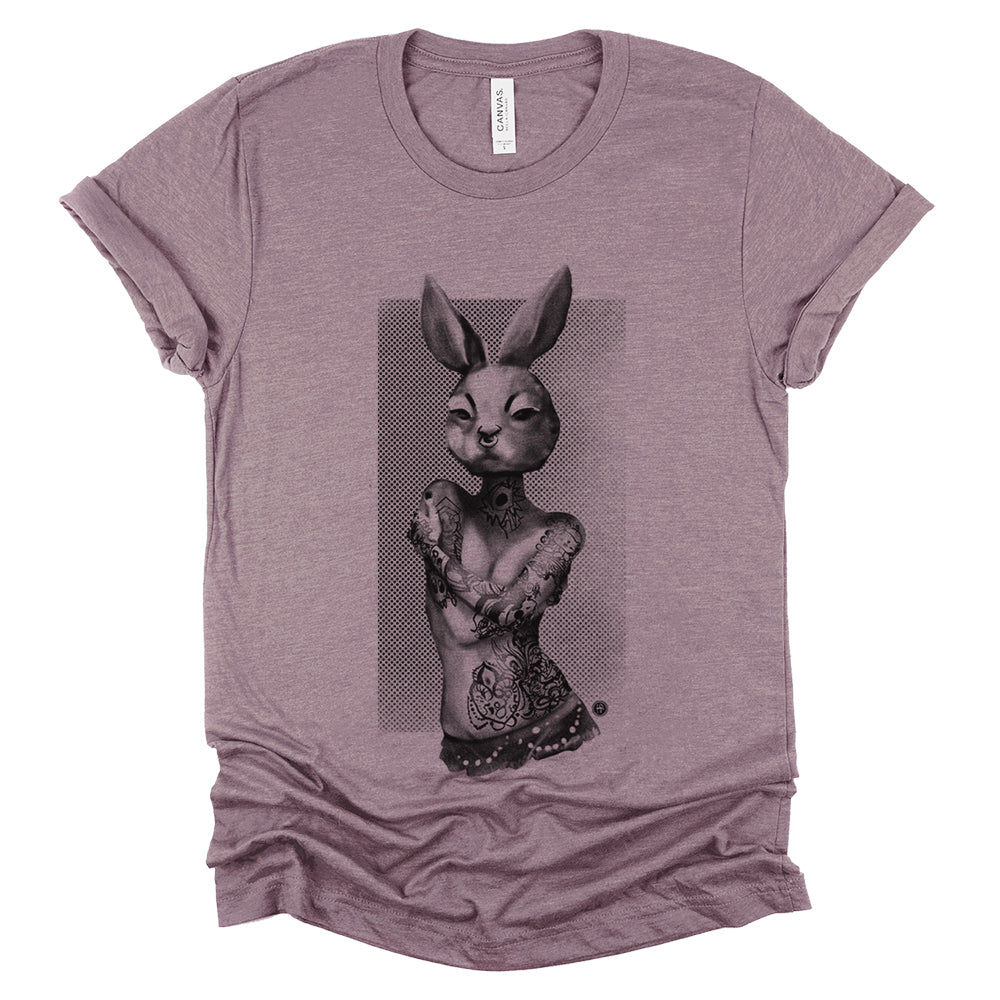 Tattooed Bunny: Victorian Elegance T-shirt