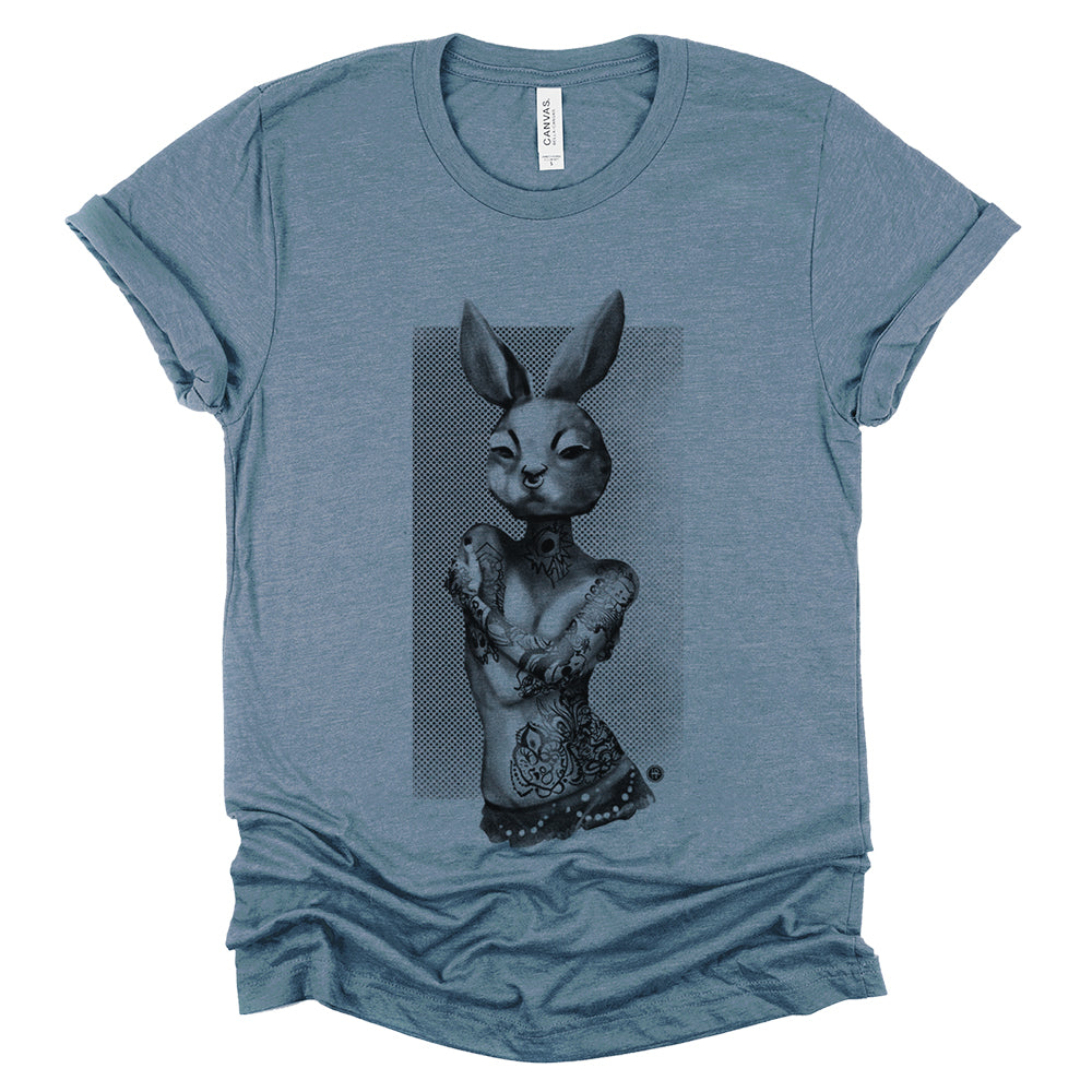Tattooed Bunny: Victorian Elegance T-shirt