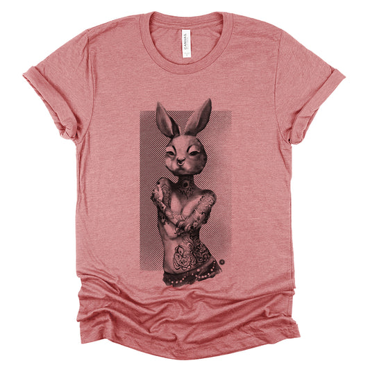 Tattooed Bunny: Victorian Elegance T-shirt