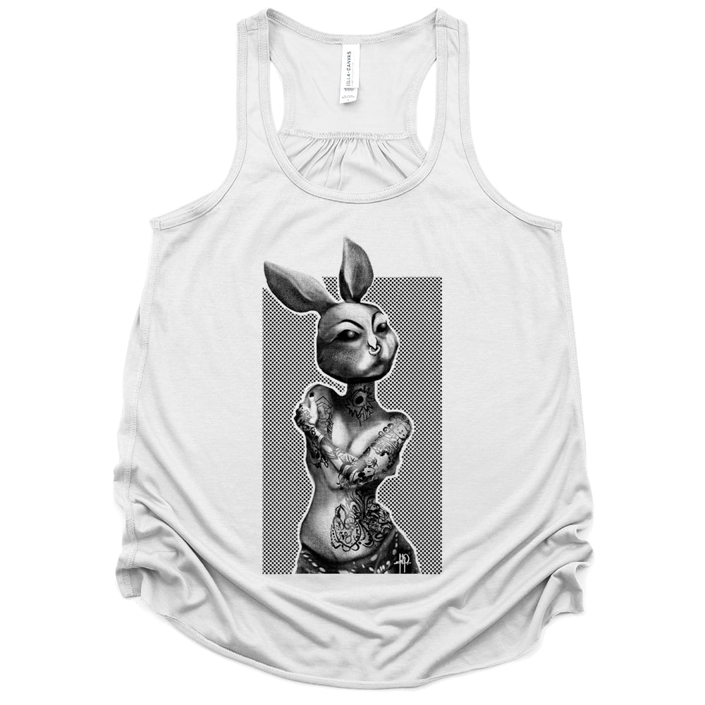 Tattooed Bunny: Victorian Elegance Tank Top
