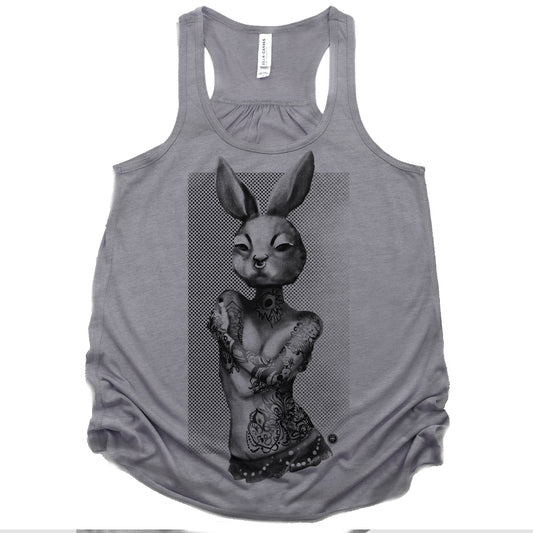 Tattooed Bunny: Victorian Elegance Tank Top