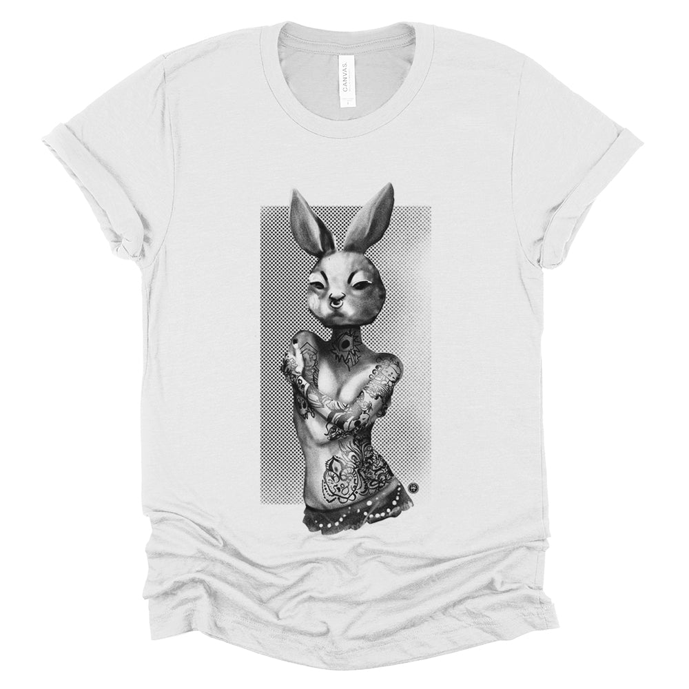 Tattooed Bunny: Victorian Elegance T-shirt