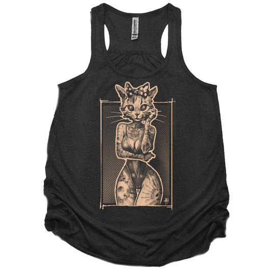 Tattooed Kitty: Victorian Kitty Elegance Tank Top