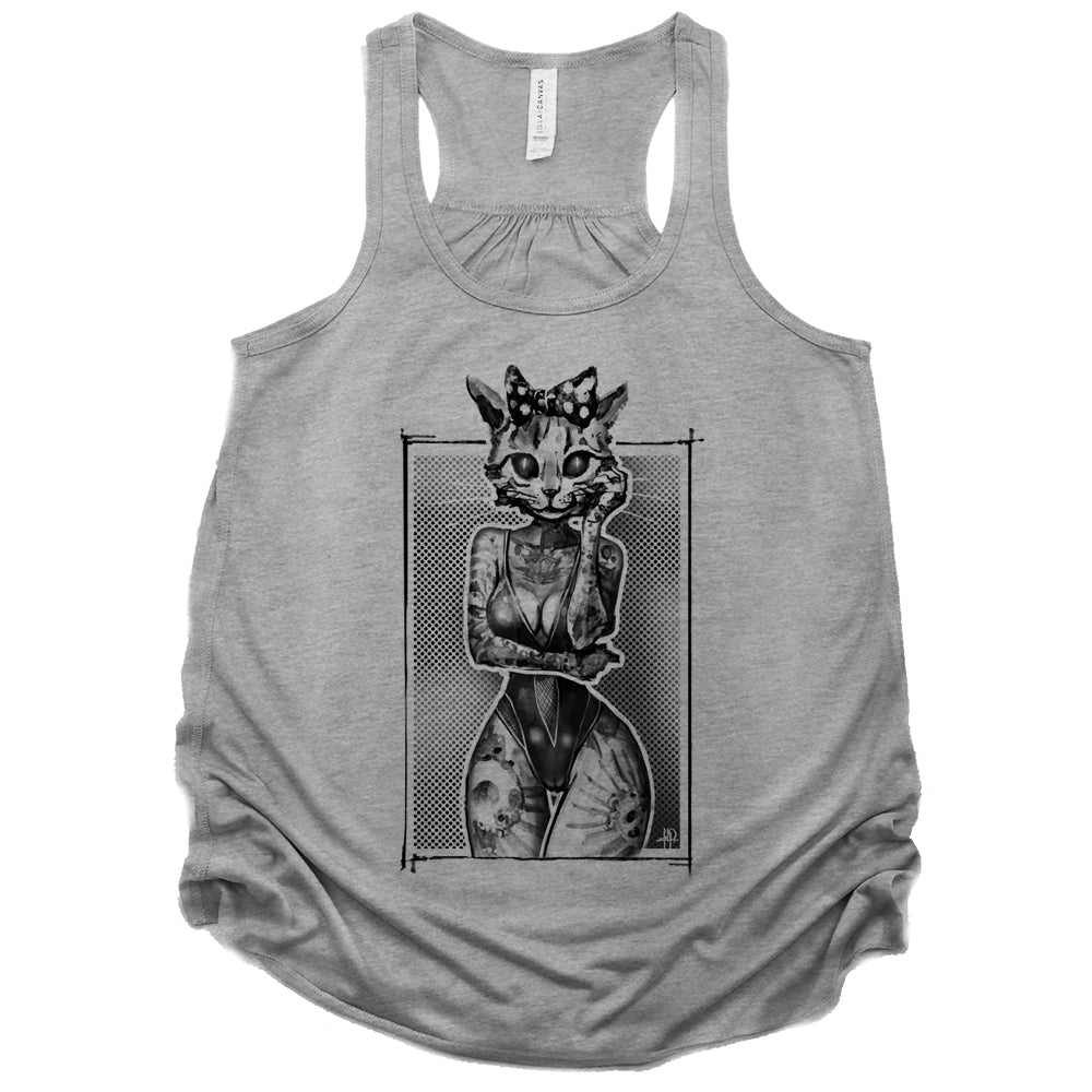 Tattooed Kitty: Victorian Kitty Elegance Tank Top