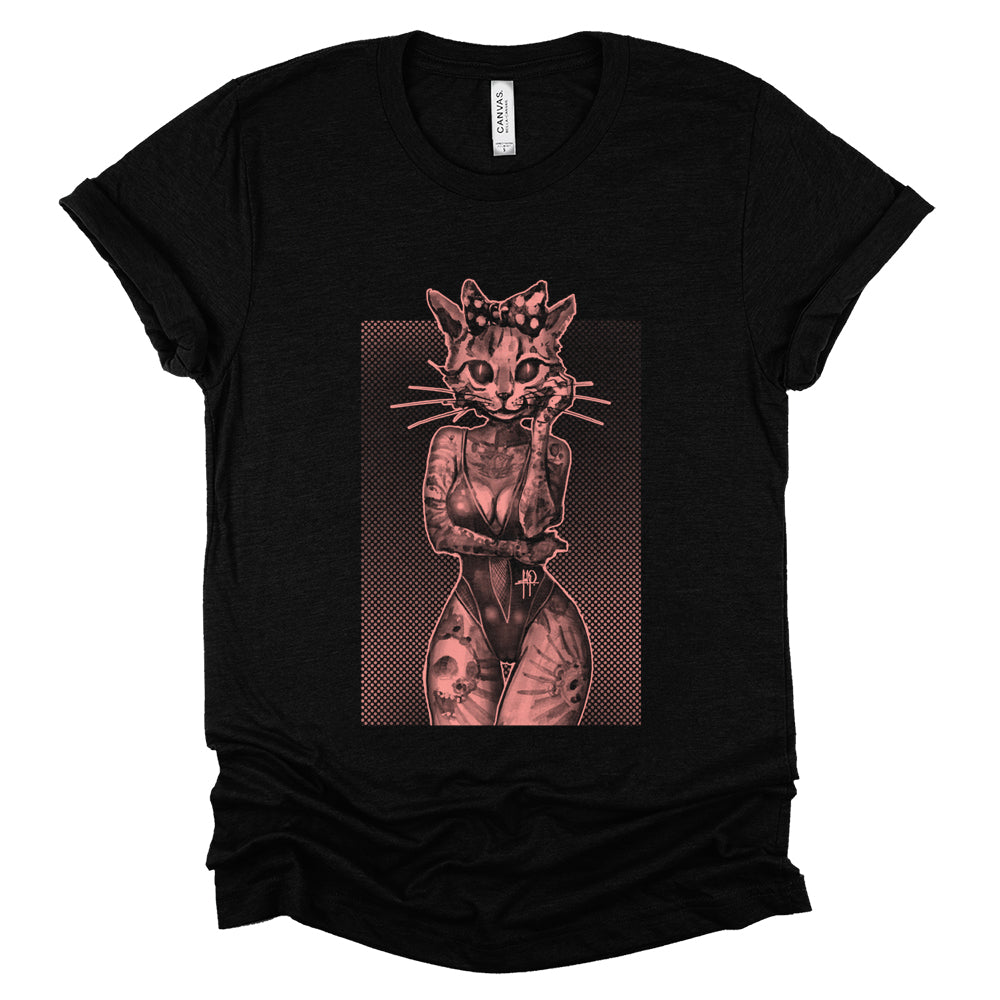 Tattooed Kitty: Victorian Kitty Elegance T-Shirt