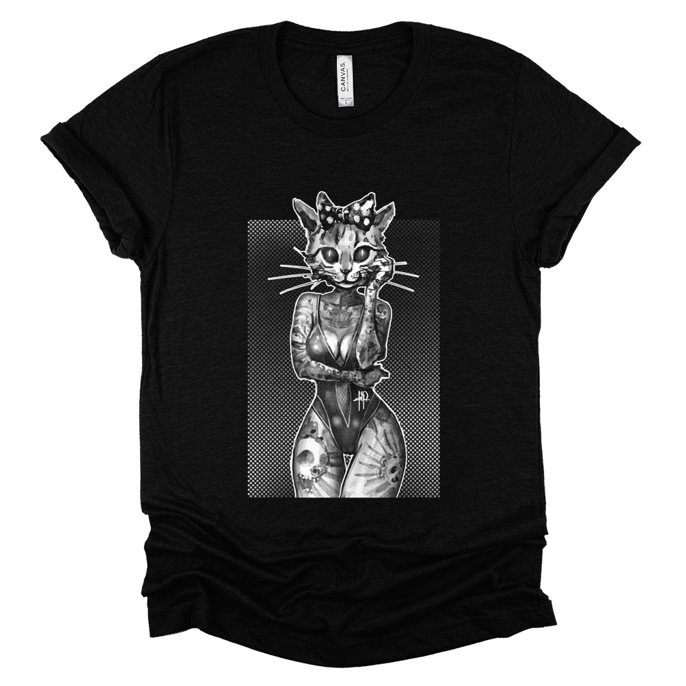 Tattooed Kitty: Victorian Kitty Elegance T-Shirt
