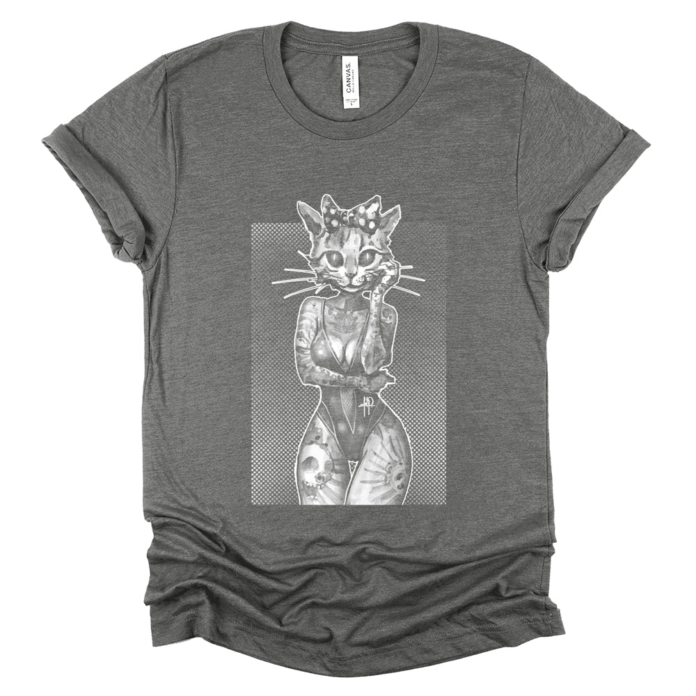 Tattooed Kitty: Victorian Kitty Elegance T-Shirt
