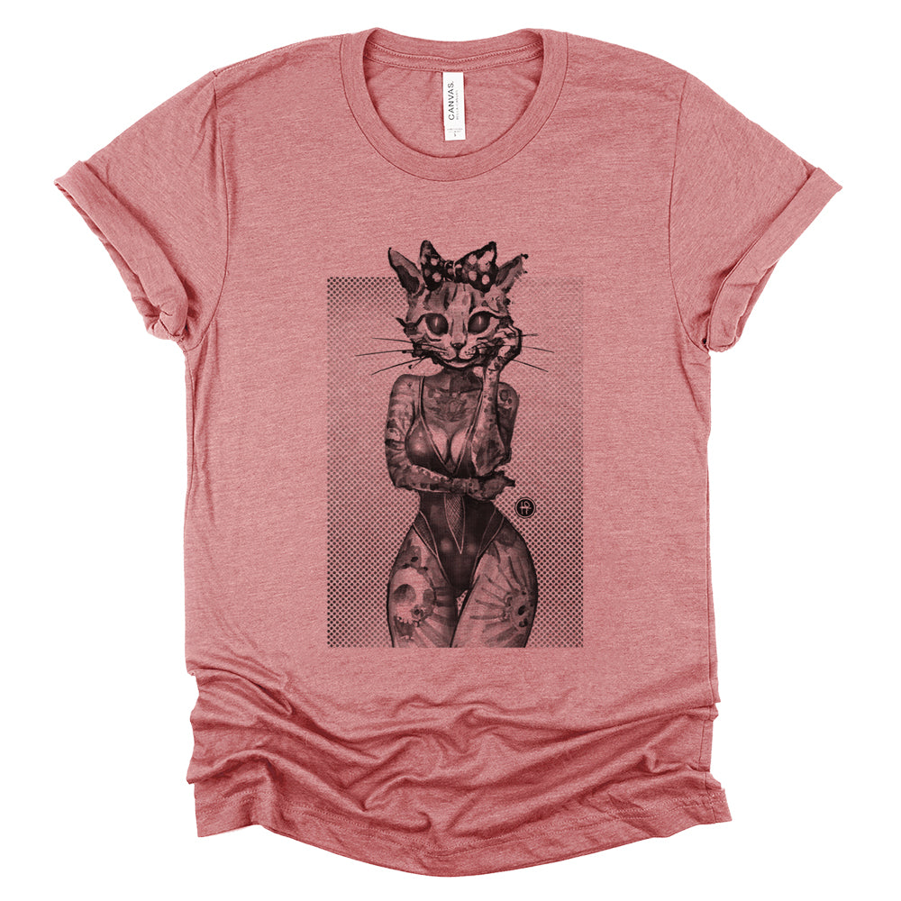 Tattooed Kitty: Victorian Kitty Elegance T-Shirt