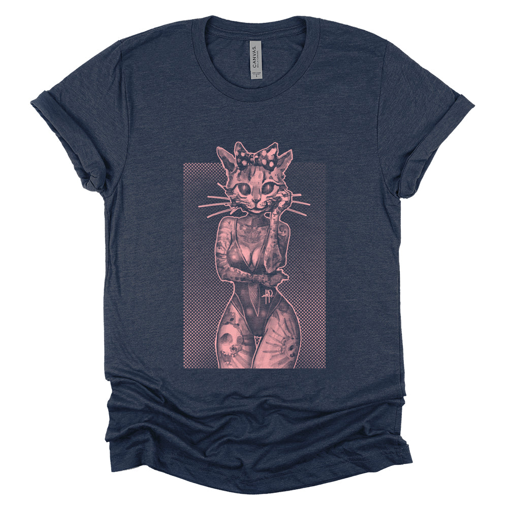 Tattooed Kitty: Victorian Kitty Elegance T-Shirt