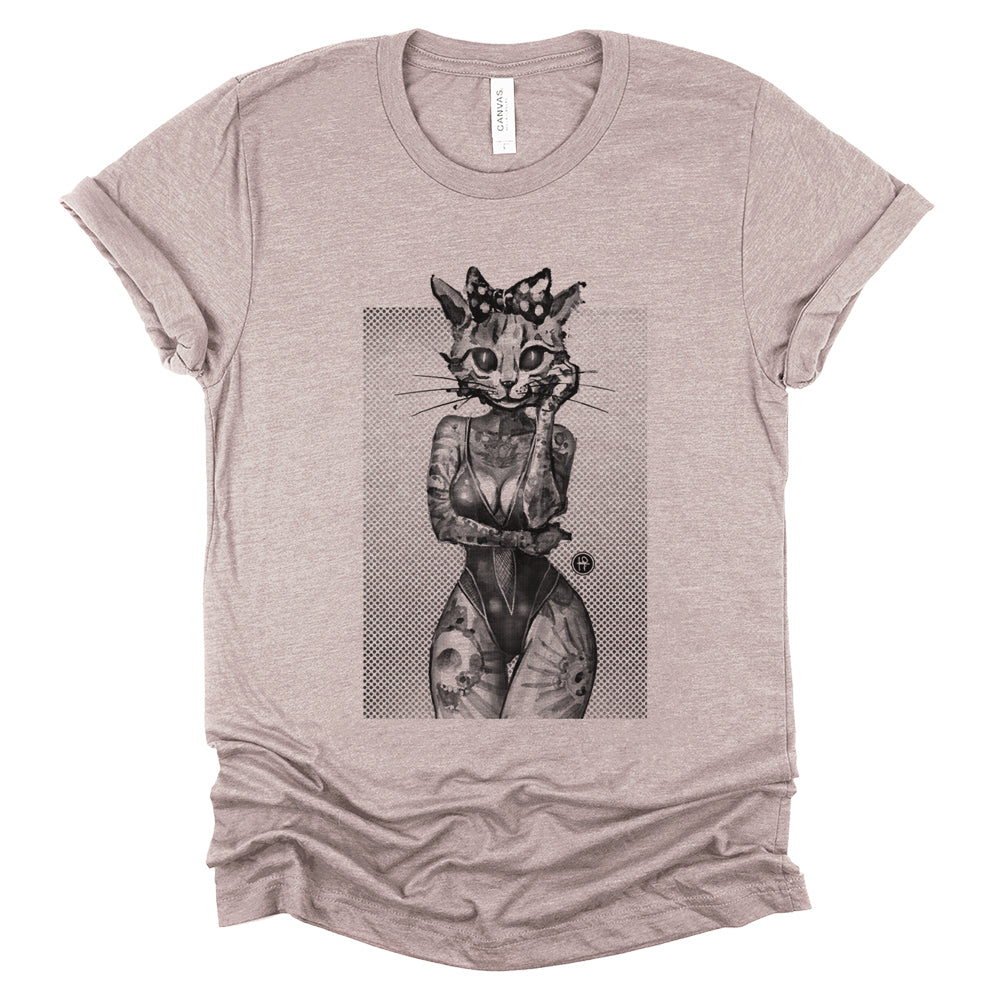 Tattooed Kitty: Victorian Kitty Elegance T-Shirt