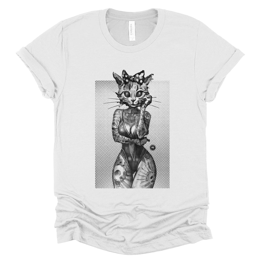 Tattooed Kitty: Victorian Kitty Elegance T-Shirt