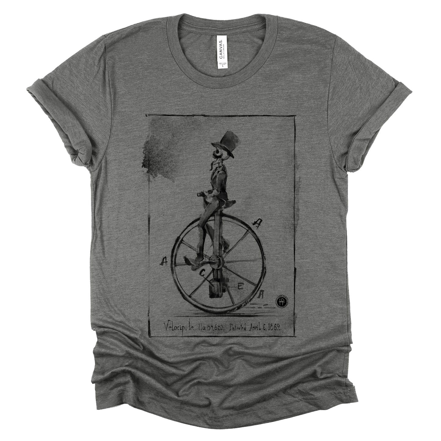Velocipede Patent: Vintage Cycling Charm T-shirt