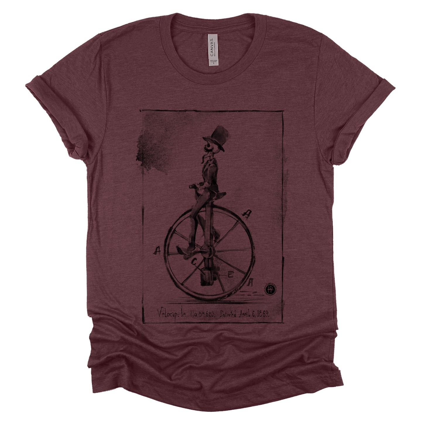 Velocipede Patent: Vintage Cycling Charm T-shirt