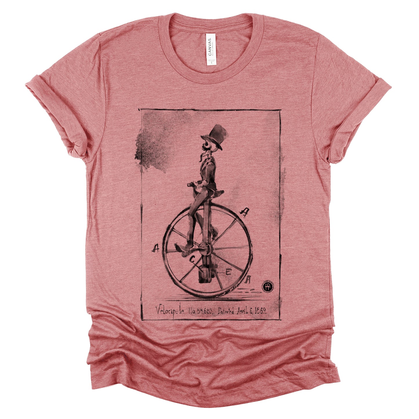 Velocipede Patent: Vintage Cycling Charm T-shirt