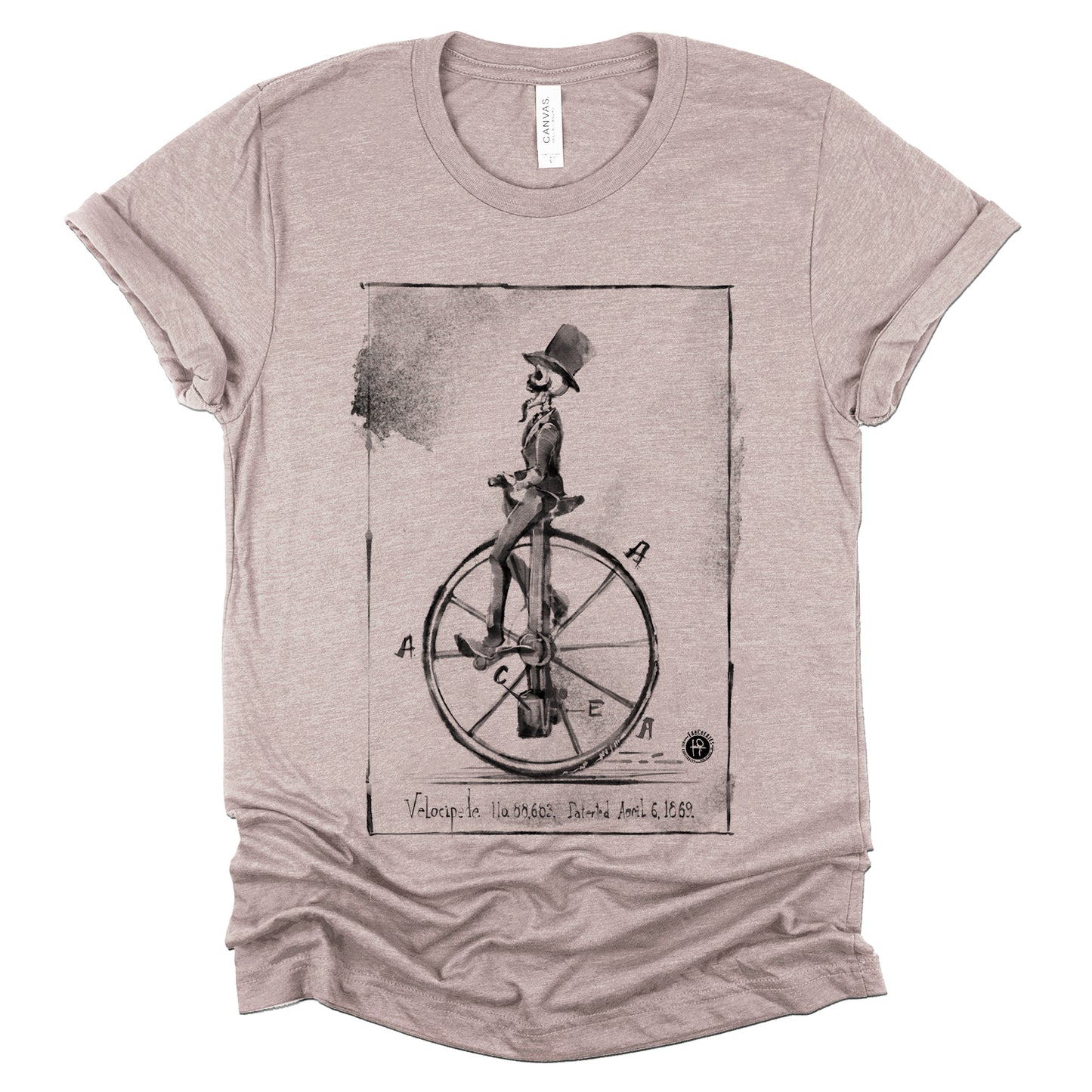Velocipede Patent: Vintage Cycling Charm T-shirt