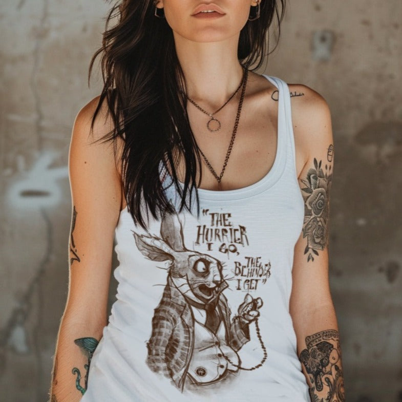 White Rabbit Quote: Timeless Paranoia Tank Top