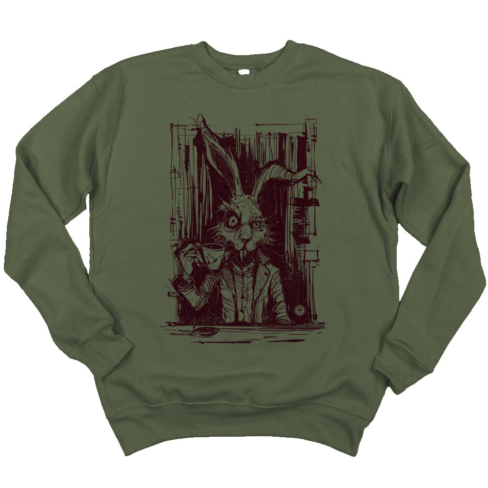 March Hare Tea Time: A Caffeinated Delight Sweatshirt