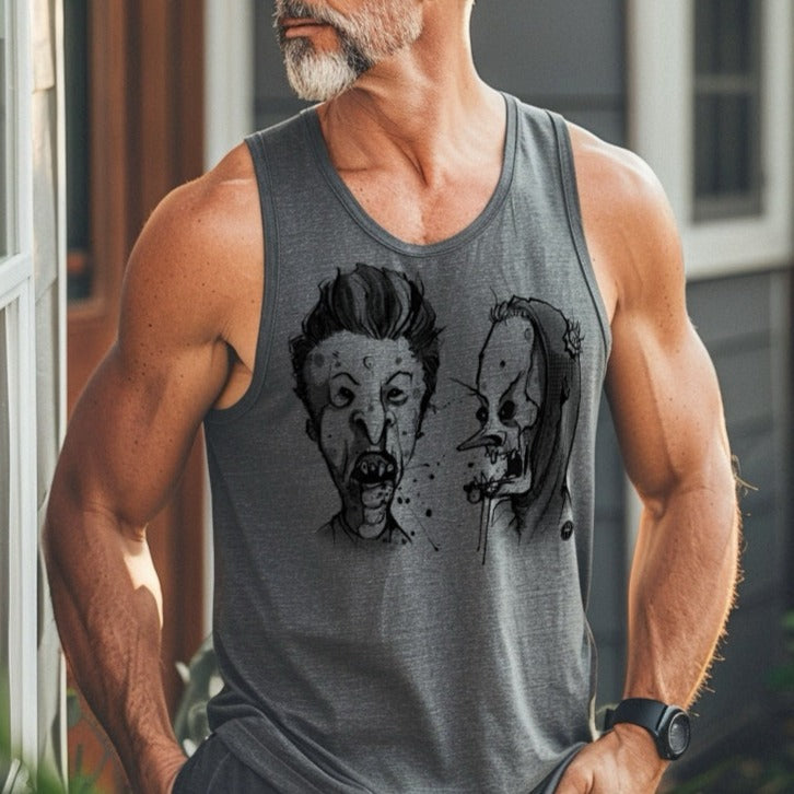 Zombie Beavis & Butthead: Ghoulish Dimwits Tank Top