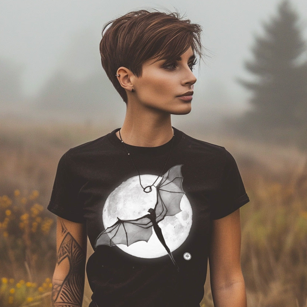 Bat in the Moon: Nocturnal Majesty T-shirt
