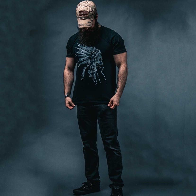 Indian Chief Skull: Tribal Legacy T-Shirt