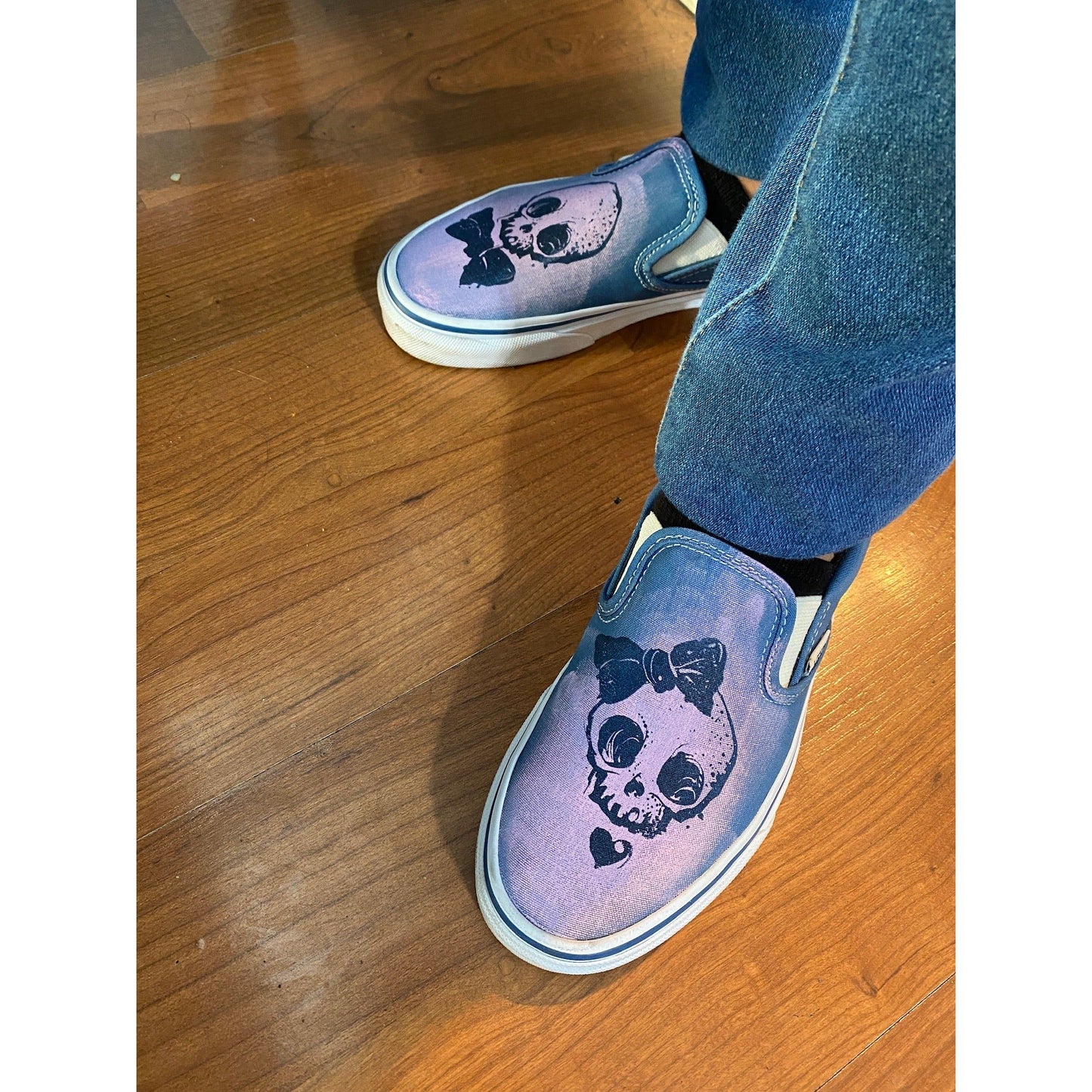 Skull Couple Vans Slip ons