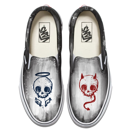 Angel & Devil Vans Slip ons