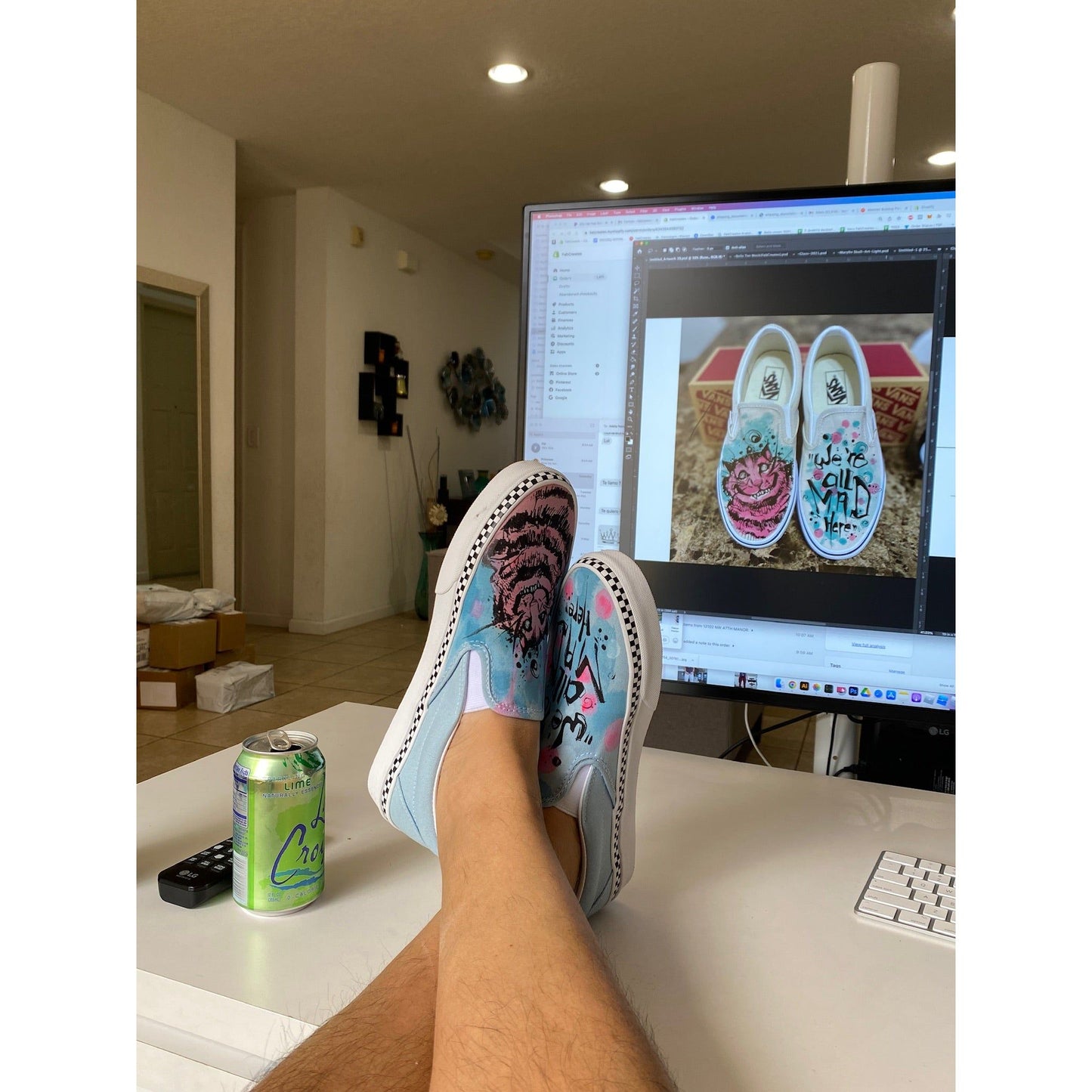 Cheshire Cat-We're All Mad Here Vans Slip ons