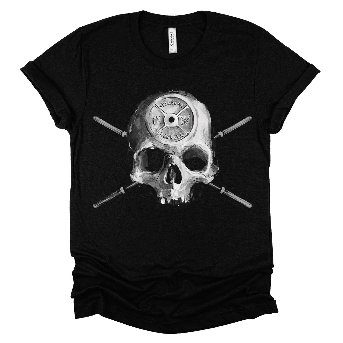 Barbell Head: Skulls and Iron T-shirt