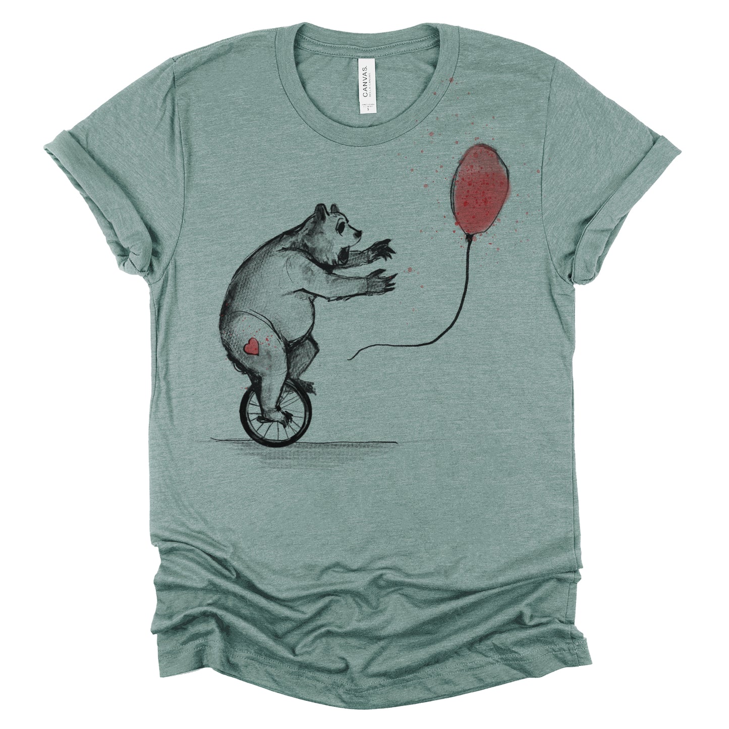 Bear in His Unicycle: Balloon Chase T-Shirt