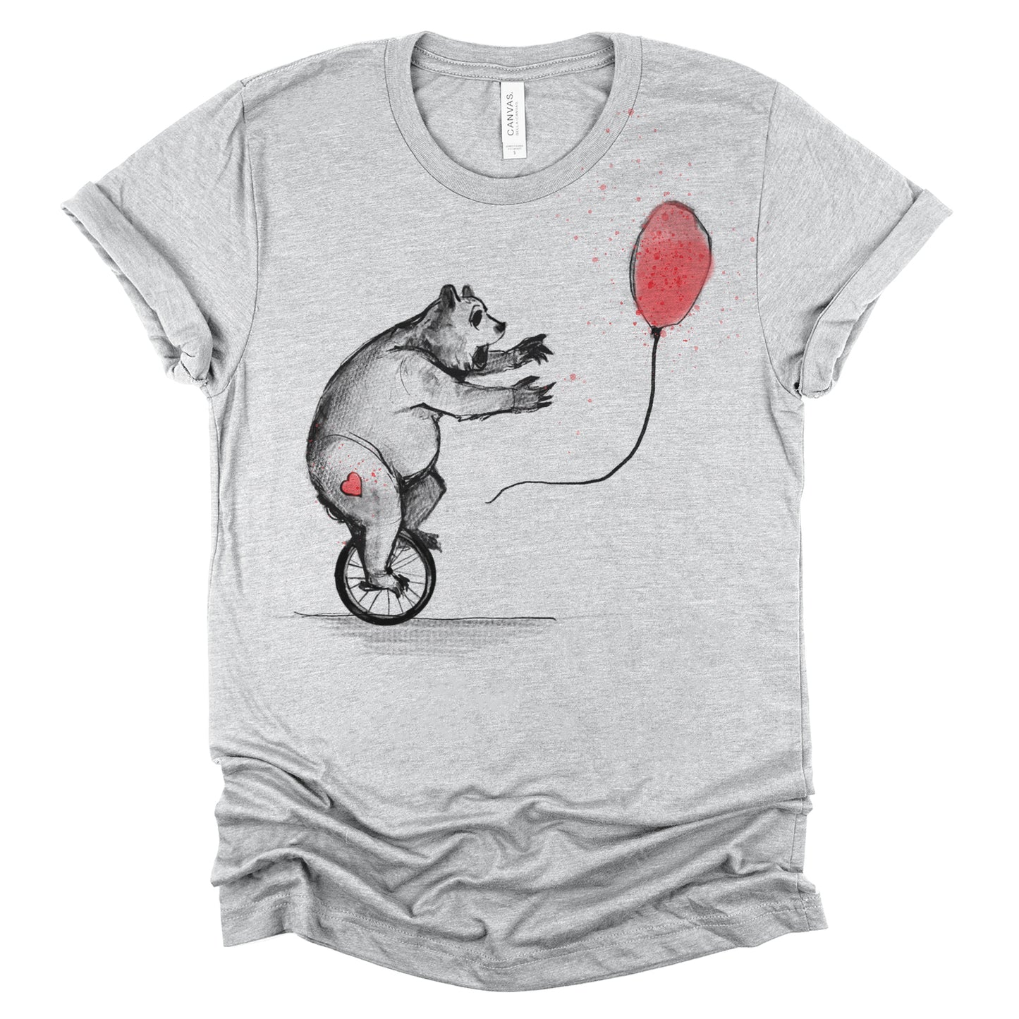 Bear in His Unicycle: Balloon Chase T-Shirt