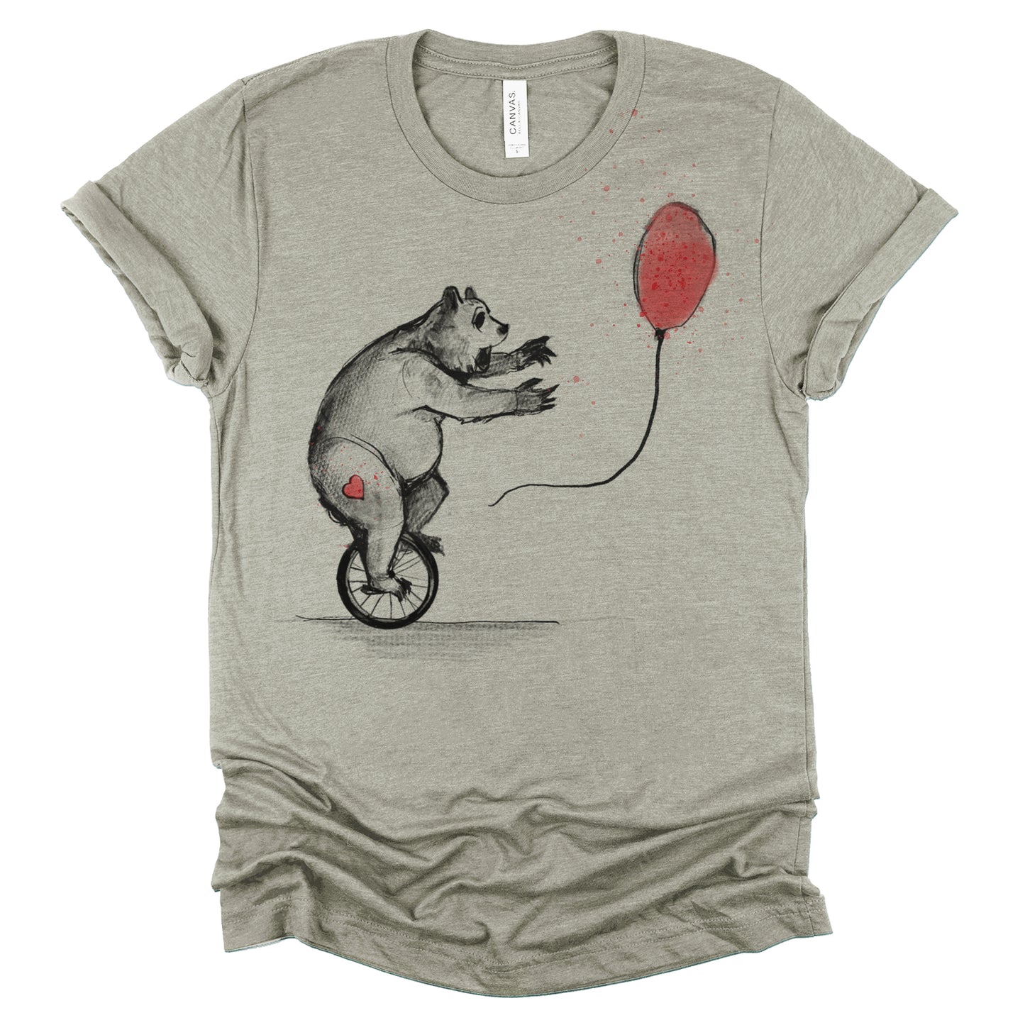 Bear in His Unicycle: Balloon Chase T-Shirt