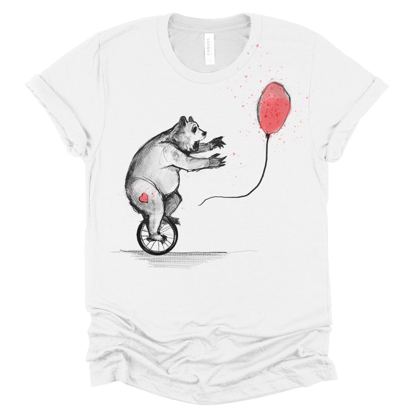 Bear in His Unicycle: Balloon Chase T-Shirt