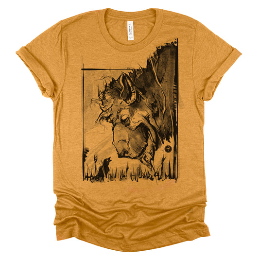 Bison & Bird: Whimsical Friendship T-Shirt