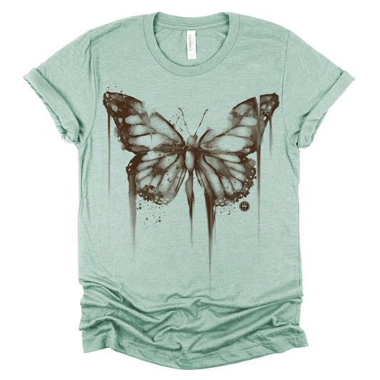 Bleached Butterfly: Fading Elegance T-Shirt