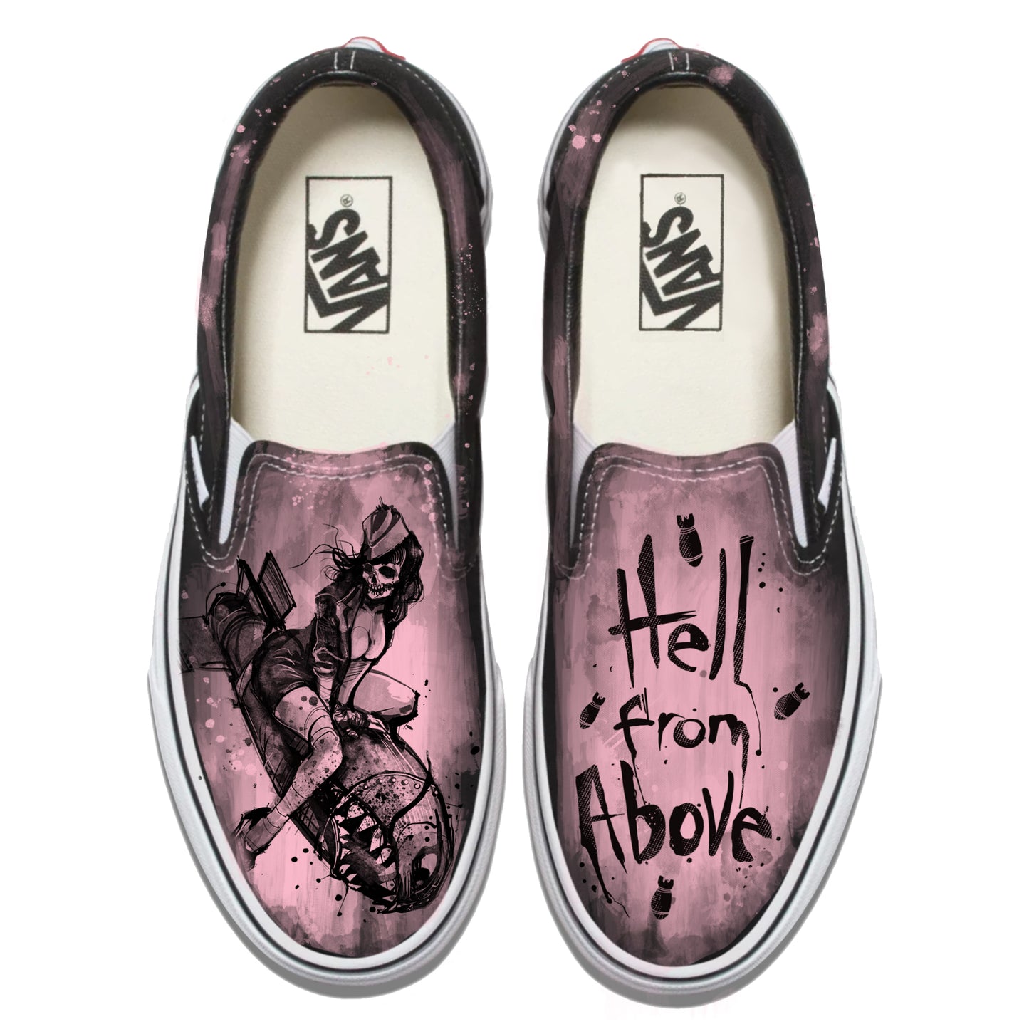 Bomber Girl Vans Slip ons