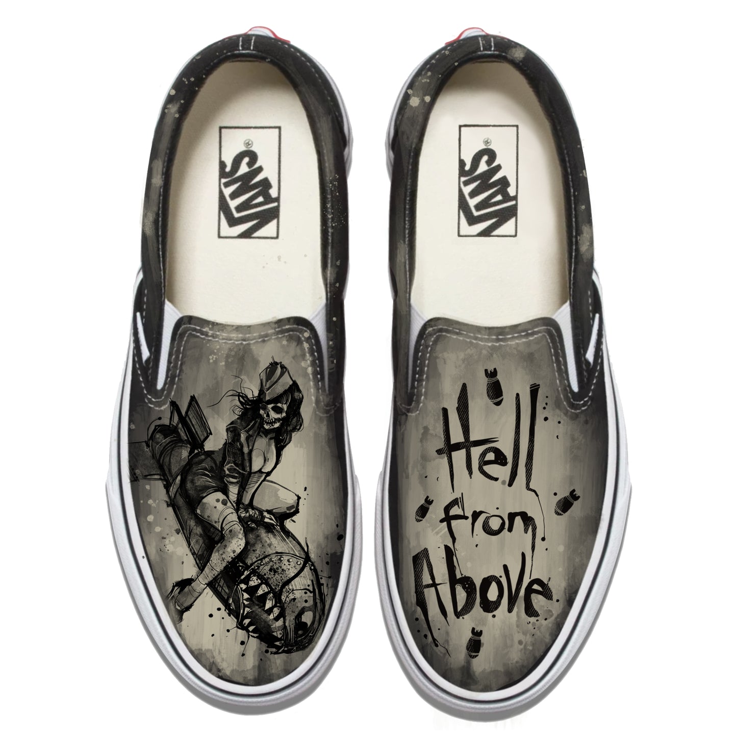Bomber Girl Vans Slip ons