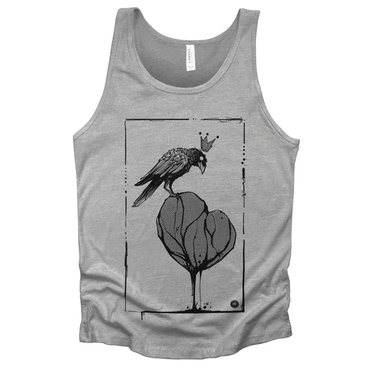 Crow with Heart: A Gritty Tribute to Love Tank Top