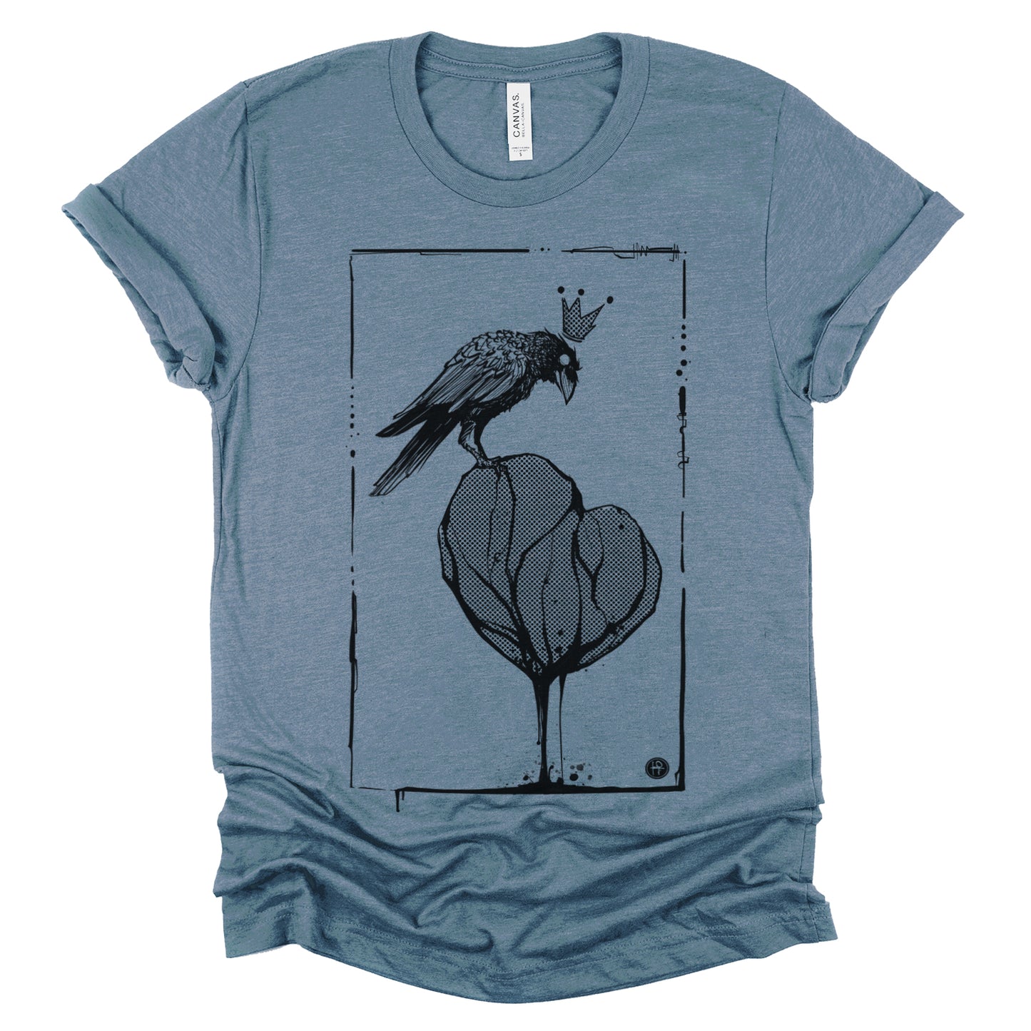 Crow with Heart: A Gritty Tribute to Love T-Shirt