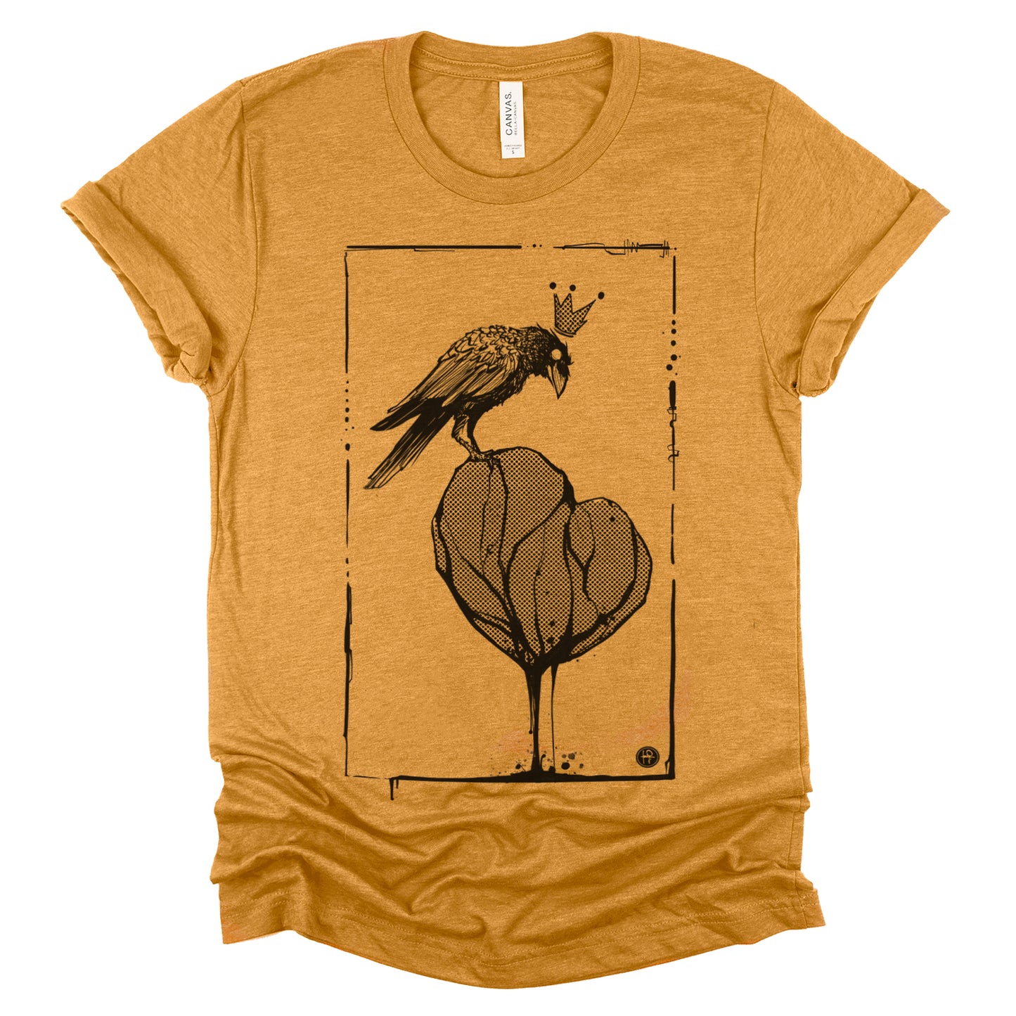 Crow with Heart: A Gritty Tribute to Love T-Shirt