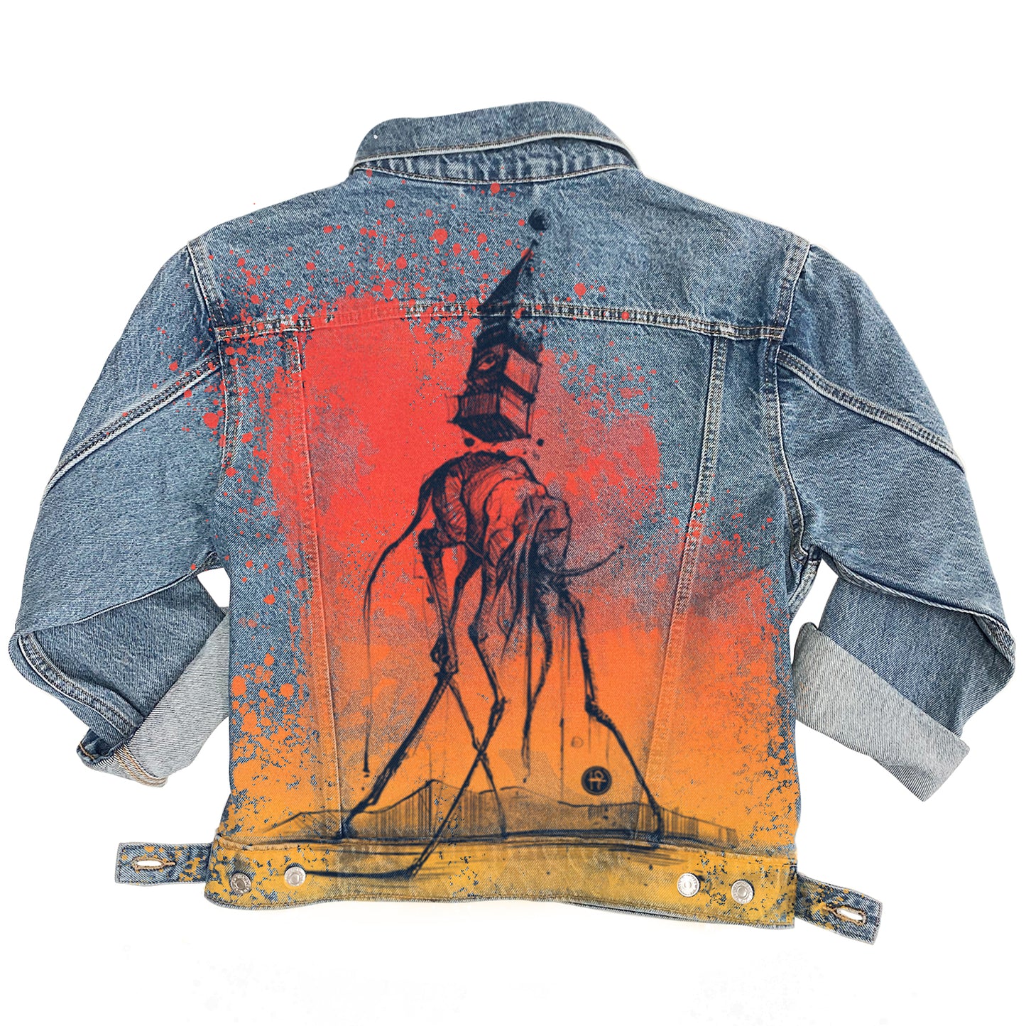 Dali's Elephant: Surreal Elegance Levi's Trucker Jacket
