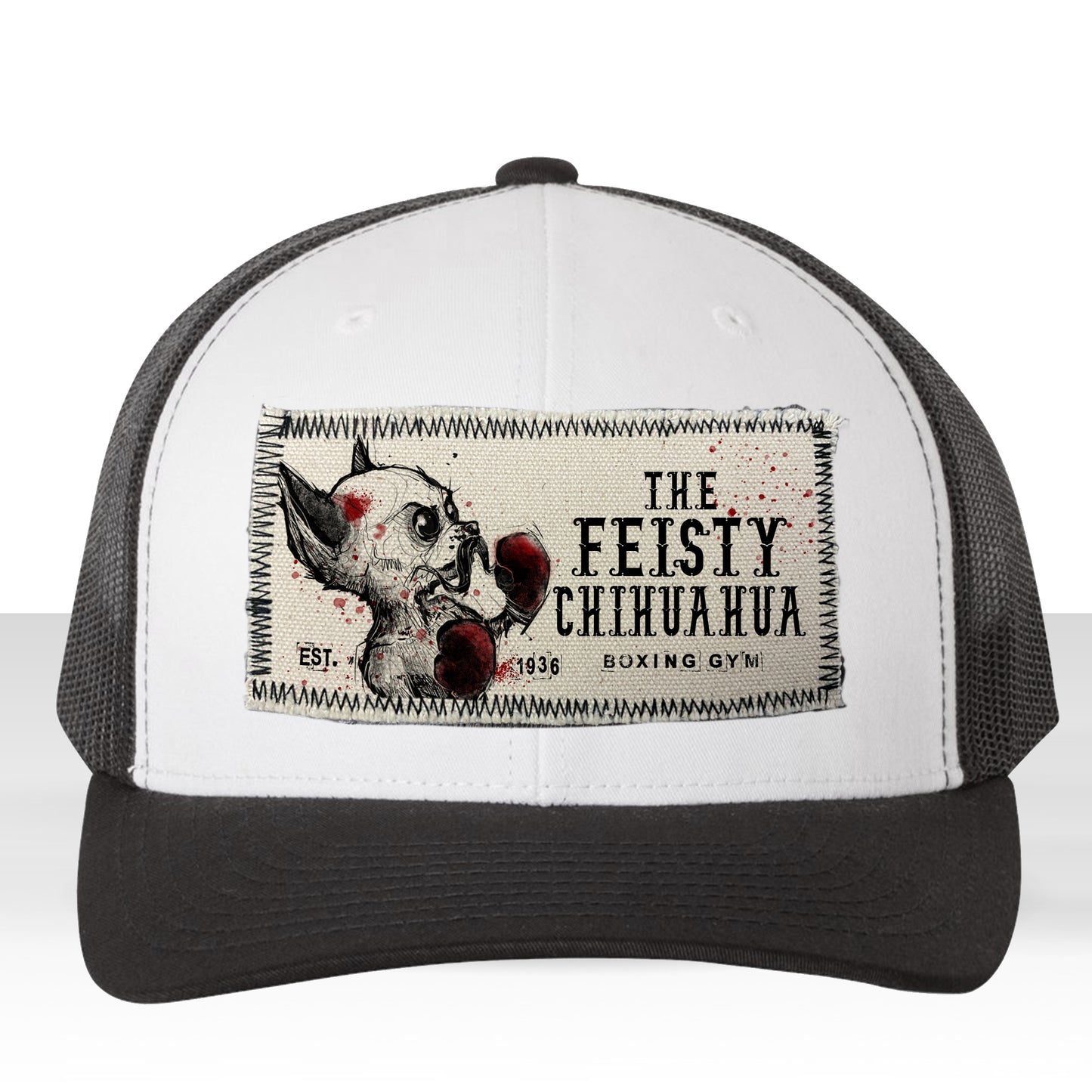 Feisty Chihuahua Boxing Gym Trucker Hat