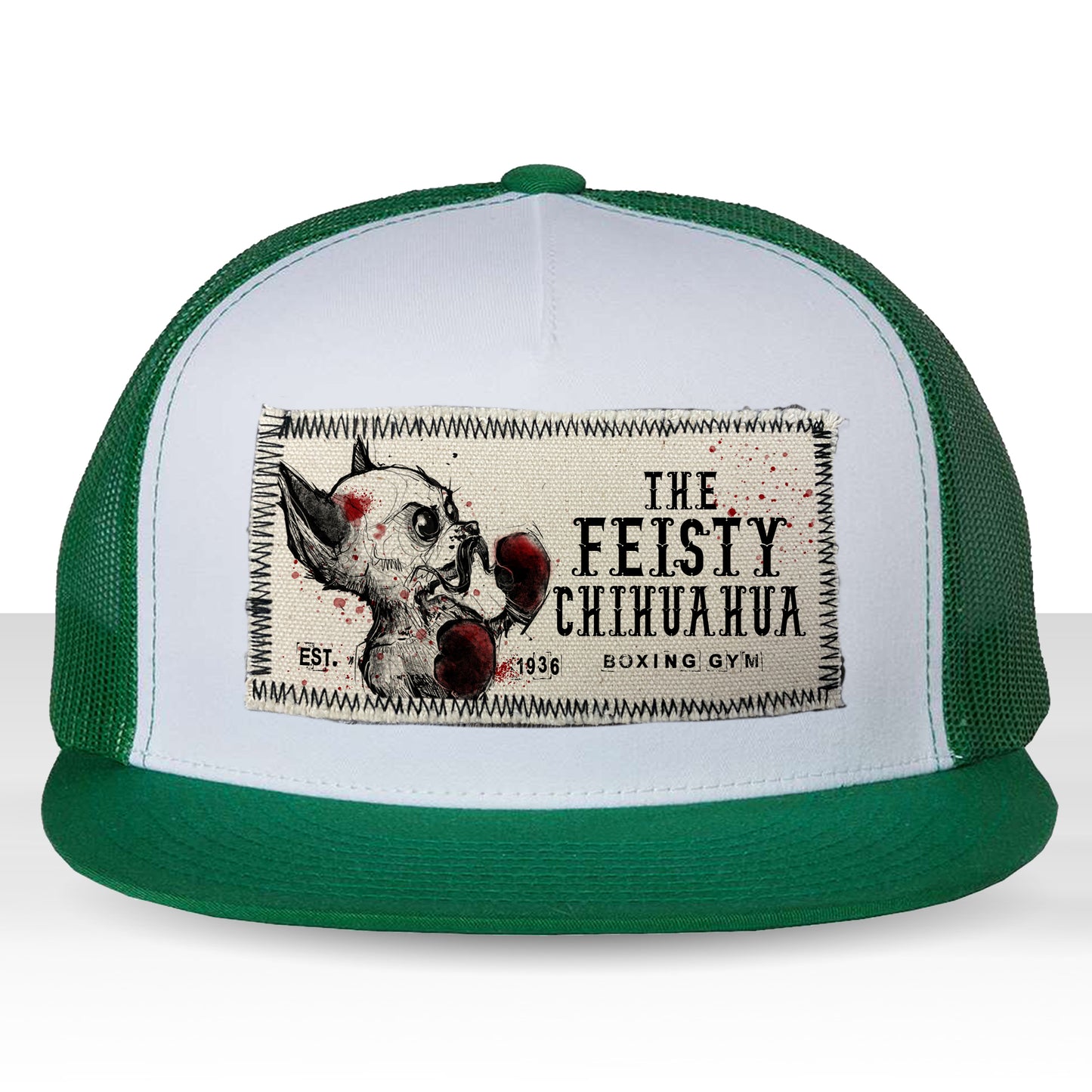 Feisty Chihuahua Boxing Gym Trucker Hat